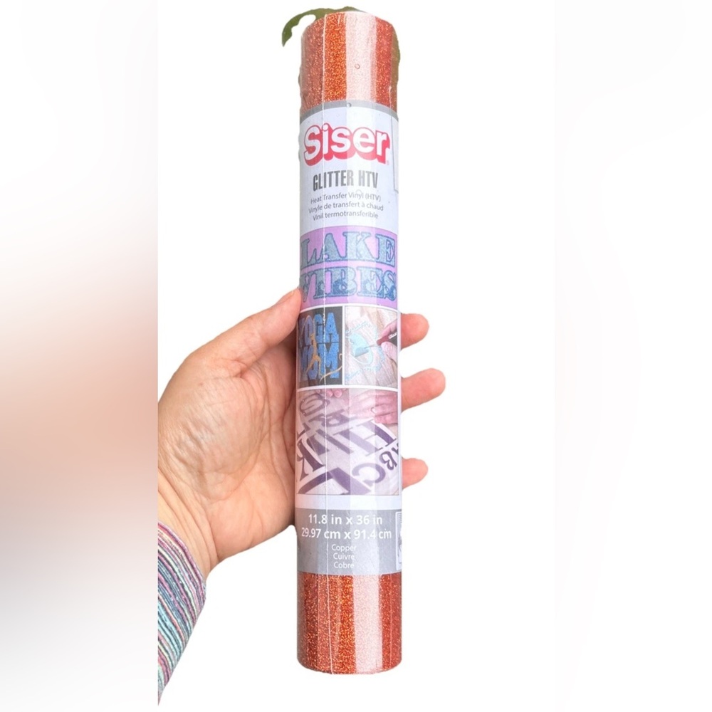 Siser Glitter HTV Copper 11.8 In X 36 In New Sealed Sparkly heat Transfer Vinyl